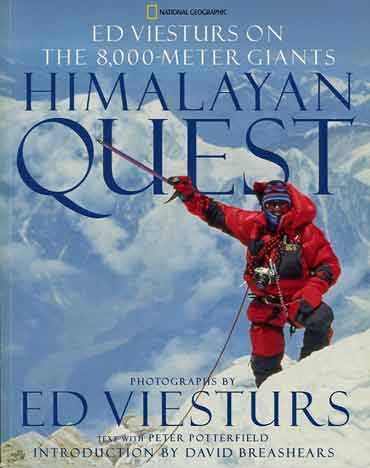 
Ed Viesturs high on Manaslu - Himalayan Quest: Ed Viesturs on the 8,000-Meter Giants book cover
